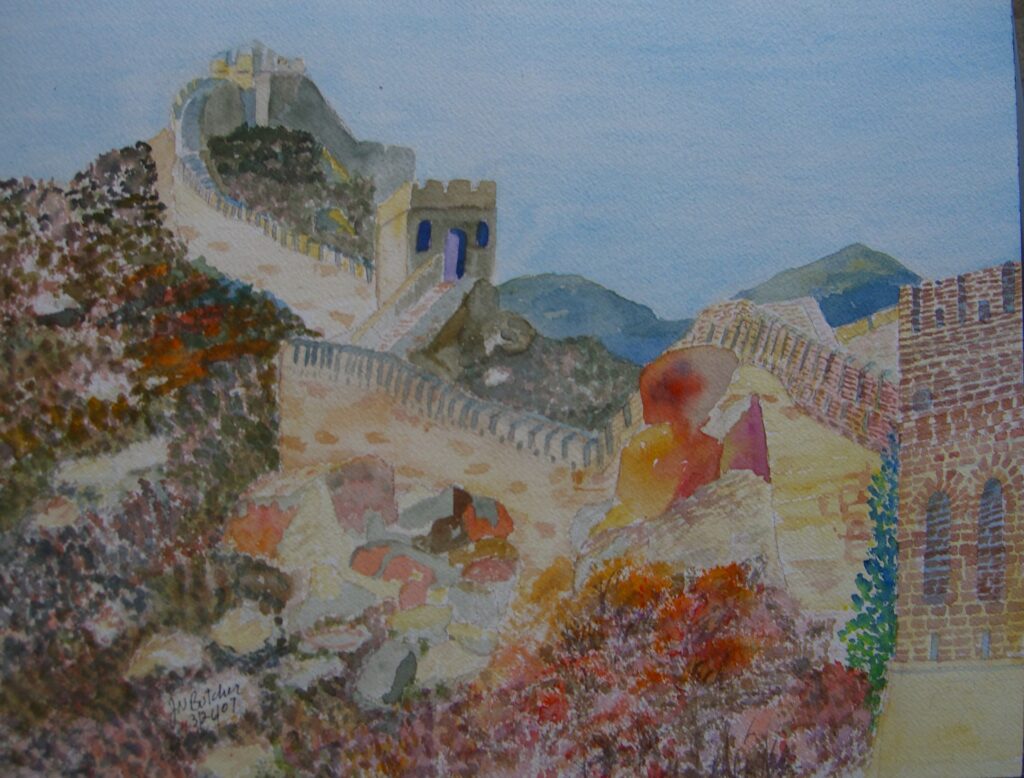 great wall of china painting 